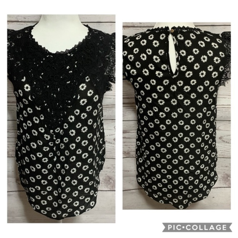 NWOT Maurices Daisy Floral Embroidered Lace Top
